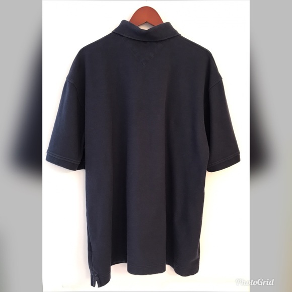 Tommy Hilfiger 2XL XXL Navy Polo with Spell Out - Picture 2 of 6